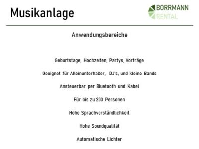 Bluetoothfähige PA Musikanlage