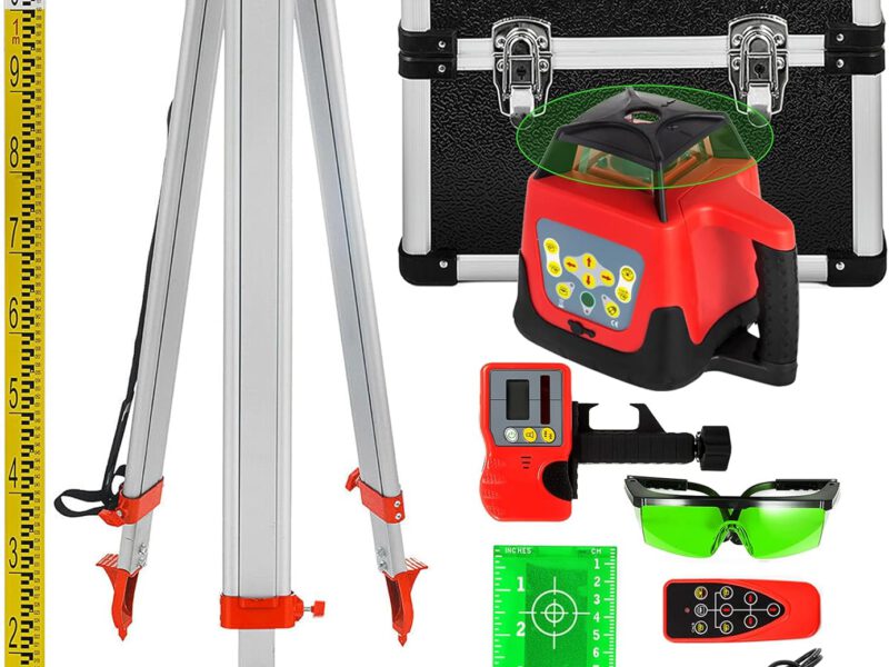 Rotationslaser mit Stativ und Messlatte